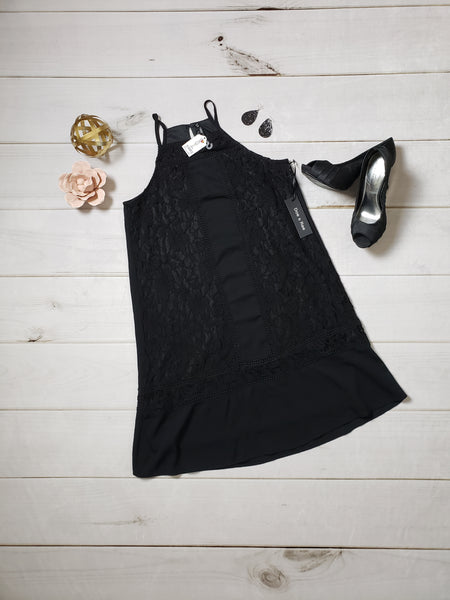 Black Lace Shift Dress
